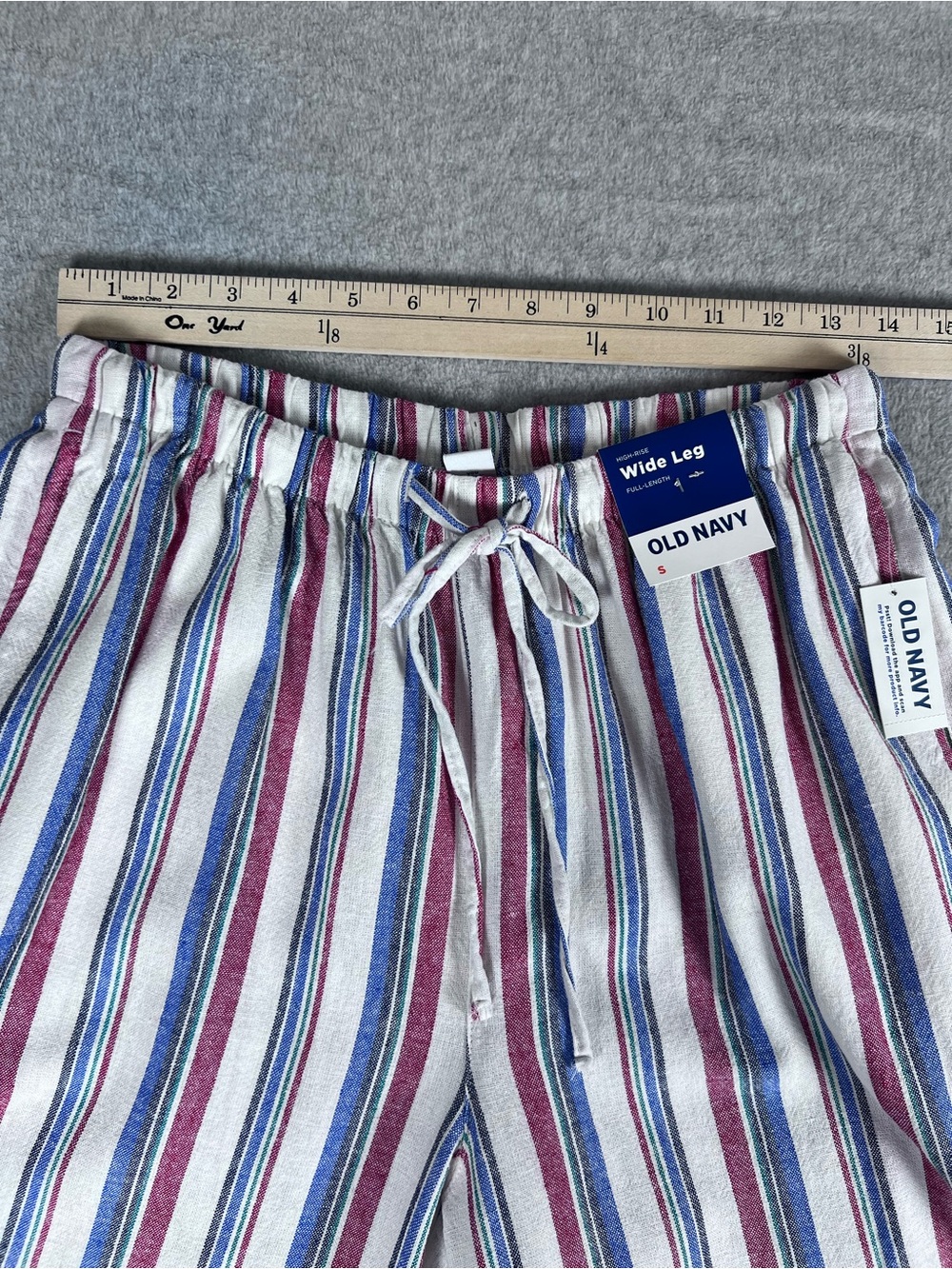 Old Navy Linen Blend NWT Pants Wide Leg Beach Coastal Breathable Size Small - Picture 10 of 14
